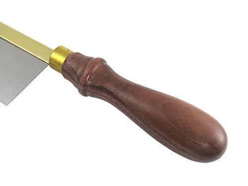 Thomas Flinn Pax Taytools 6 Inch Razor Saw, Solid Brass Rolled Back, 40 TPI, 3/4 Inch Wide Saw Plate, Walnut Handle