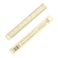 PATIKIL 20cm/8 inch Metal Ruler, Aluminum Alloy Metric Ruler with Inches and Centimeters Precision Measuring for Office Engineering Drafting, Beige - color: Beige, size: 20cm/8 Inch