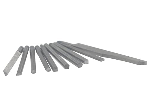 10 Pcs Tungsten Steel Carving Graver Knife, Jewelry Engraver Tools Engraving Cutting Bits for Pneumatic Impact Engraving Machine Jewelry Tool