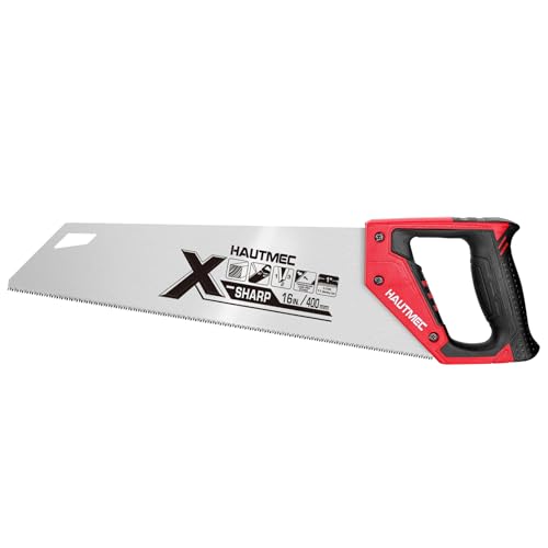 HAUTMEC 16 Inch Pro Hand Saw, 11 TPI Fine Tooth for Wood Cutting - style: Pro 16"