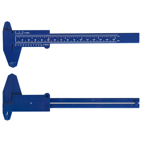 Ultrassist Plastic Vernier Caliper (2pcs), 150 mm Mini Plastic Caliper for School Student, Portable 0-6 Inch Measuring Tools, Sliding Gauge (Pack of 2) - size: 6 to 7.9 Inches (Pack of 2)