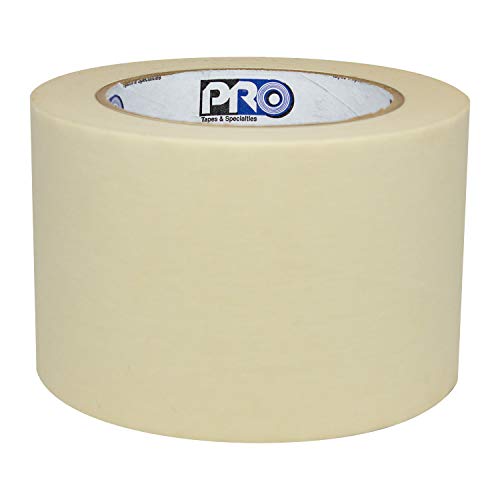 ProTapes Pro 795 Crepe Paper General Purpose Masking Tape, 60 yds Length x 3" Width, Tan (Pack of 1) - size: 3" (Pack of 1)