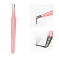 Lash Tweezers for Eyelash Extensions FADLASH Professional Japanese Stainless Steel Precision Lash Extension Tweezers Precise Individual Lashes Tweezers - size: 90 Degree Tweezers