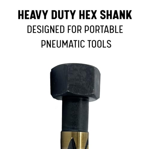 Drill America 1-1/16" Hex Shank Black and Gold Bridge/Construction Reamer, KFD Series - size: 1-1/16", style: Bridge Reamer