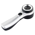 10X Optical Magnifying Glass with Light, Scale, Measure Scale for Jewelry - color: Rechargeble Optical Magnifier With Led