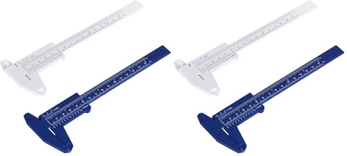 Ultrassist Plastic Vernier Caliper (2pcs), 150 mm Mini Plastic Caliper for School Student, Portable 0-6 Inch Measuring Tools, Sliding Gauge (Pack of 2) - size: 6 to 7.9 Inches (Pack of 2)