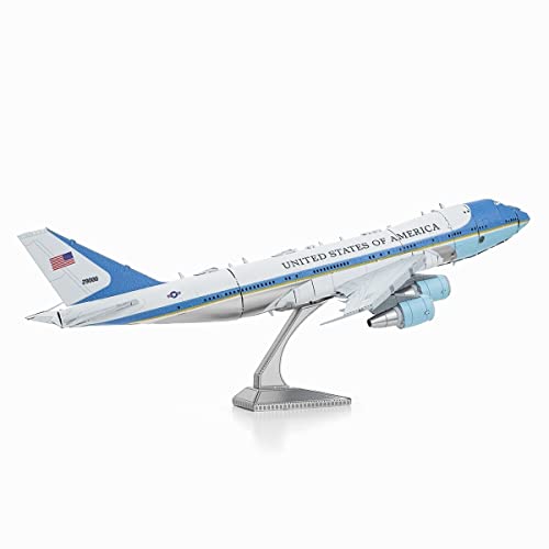 Fascinations Metal Earth Air Force One 3D Metal Model Kit Bundle with Tweezers