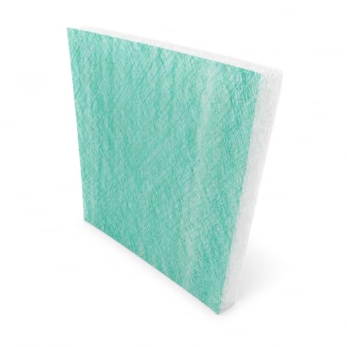 Paint Booth Exhaust Fiberglass Filter Pads (20" x 20" (100/case)), High Paint Capture Efficiency - size: 20" x 20" (100/case)