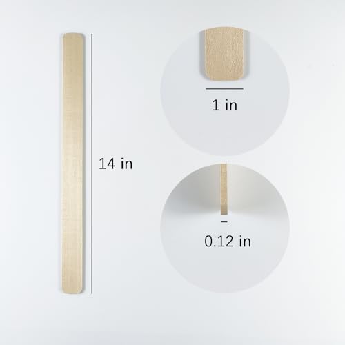 Kang&Chang 14 Inch Natural Wood Paint Stir Sticks, 40 Pack