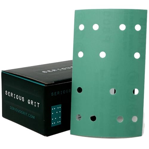 Serious Grit - 3" x 5" (80x133mm) 14-Hole P800 Grit Sandpaper - 50 Pack Box - style: 800 Grit