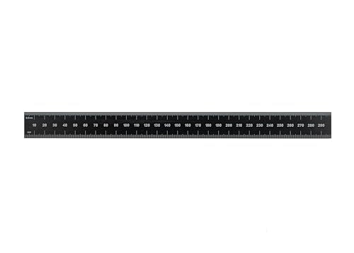 PEC Tools Metric Metal Ruler, 15CM, Made in USA - color: Black Chrome-Rigid, size: 150mm