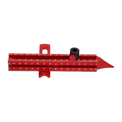 Fabater Woodworking Scriber Marking Line Ruler, 15CM Adjustable Aluminum Alloy Sliding T Square Ruler, Precision Line Drawing Aid Rule Tool, Multifunctional Marking Tools (Style 2)