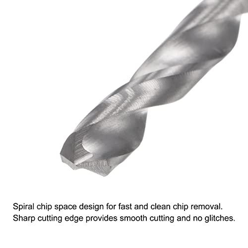 uxcell Solid Carbide Drill Bits, 3.4mm C2/K20 Tungsten Carbide Jobber Drill Bits Straight Shank Drilling Tool for Stainless Steel Aluminum Iron Metal Plastic 2pcs - size: 3.4mm