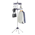 SONGMICS Clothes Drying Rack, 72.8-Inch Drying Rack, 3 Rotatable Arms - color: Blue + Silver, style: 2-Tier-Clip