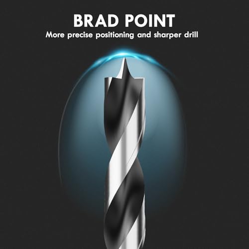 4Pcs 1/2" Brad Point Wood Drill Bit Set - size: 1/2" - 4pcs