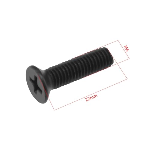 10PCS M6x22mm Drill Bit Chuck Left Hand Fixed Threaded Screw Drill Bit Chuck Handle Adapter Bolt Locking Screw for Electric Drill Black - size: M6x22mm