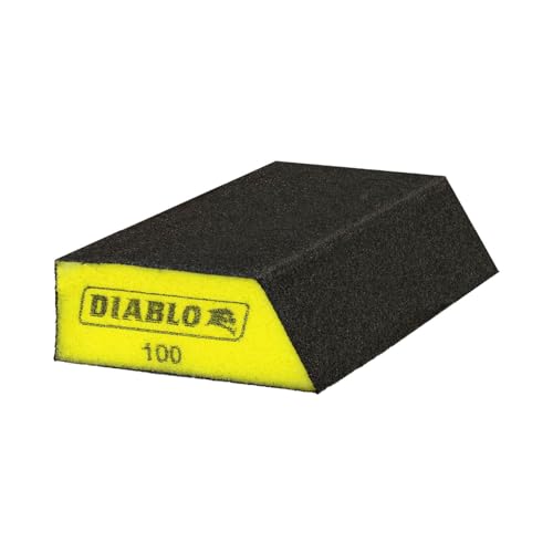 Diablo Corner Contact Sanding Sponge - 5" x 3" x 1", 100 Fine Grit - size: 5" x 3" x 1", style: 100 FIne Grit - Sponge