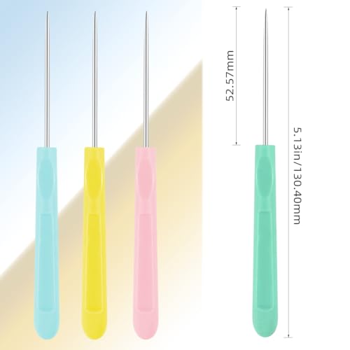 Cookie Decorating Scribe Supplies Icing Scribe Tool for Cake DIY Craft Leather Awl Tool Sewing Stainless Steel Fondant Sugar Stir Needle Biscuit Icing Pin Kit with Handle Baking Scribe Tool(12 Pieces