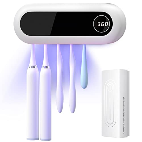 MIMORE Toothbrush Holder Wall Mounted, 5 Slots, 6-Minute Timer