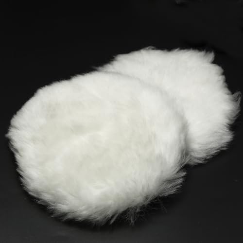 Wool Polishing Pad 4 Inches Soft Sheepskin Buffing Pads, 8 Pcs - size: 4 Inch