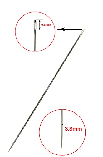 12" Upholstery Large Eye Long Needle Apply to Home or Work Hand Sewing Tapestry Embroidery. (12 INCH) - style: 12 inch
