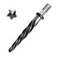 9/16" Bridge Construction Reamer Drill Bit, M2 HSS Taper Chucking Reamer for Steel Alloy Metal Wood Plastic, 1/2" Non-Slip Shank, 5-Spiral Flutes Car Reamer, to Align or Enlarge Holes, 14mm - size: 9/16"