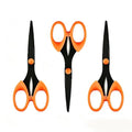 3 Pack 6.5 Inch Multi-Purpose Craft Scissors, Non-Stick(Orange) - color: Orange