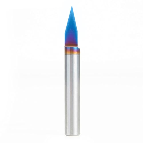 Amana Tool 45620-K Solid Carbide Spektra Extreme Tool Life Coated 30 Degree Engraving 0.0108 Tip Width x 1/4 SHK x 2 Inch Long Signmaking Router Bit - size: 45620-K