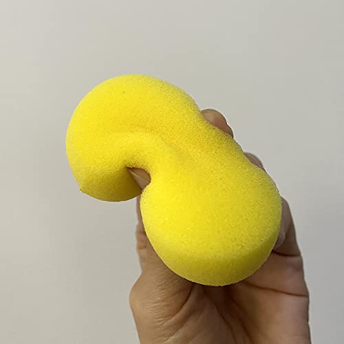 WAFJAMF 8 Pcs Round Painting Sponge 2.96 Inch Craft Clay Yellow - size: 8PCS