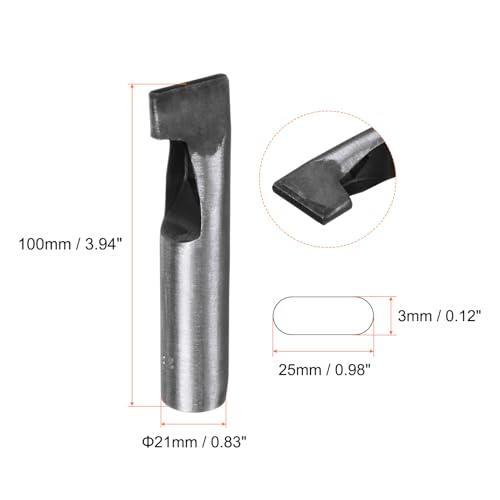 HARFINGTON Leather Oval Hole Punch 25x3mm Belt Hole Puncher Oblong Hollow Punching Cutting Tool for Leather Crafting, Watch Band, Strap, Cloth, Gaskets - size: 25mm x 3mm