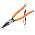 8-Inch Lock Ring Pliers Flat Snap Ring Pliers with Ring and Anti-loss Rope Special Circlip Pliers Reverse Pliers Retaining Ring Pliers Spreader Pliers for Transmission Transfer Cases - size: 8" with Ring & Rope