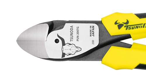 Tsunoda PUN-200TG, High-Leverage Sharp Edged Cutting Pliers 8-inches (200mm) - size: 200mm, style: TG Model