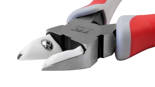 Tsunoda TH-150NC Flush Cutters for Zip Ties and Soft Wire, Wire Cutters with Lead Catcher for Clean, Safe Trimming, 6-Inch - size: 150mm