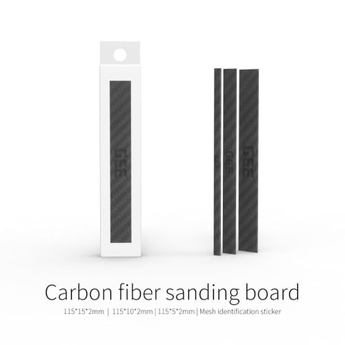 4.53" 3Pcs Carbon Fiber Sanding Board Only, Adhesive Sandpaper Required (Not Included), Precision Sanding Tool for Scale Models, Miniatures, Hobby Crafts and Polishing