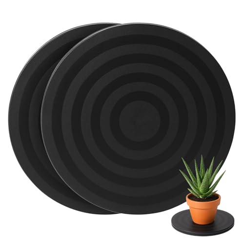 Lazy Susan Turntable Stand 8 Inch - Heavy Duty Non-Skid Swivel Base with Steel Ball Bearings | 360° Rotation for Plants, Monitors, TVs, Models, Crafts (8 INCH-2PC) - size: 8 INCH-2PC