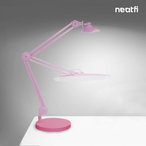 Neatfi 9.84-Inch Round Weighted Lamp Base, 19.62 lbs (Pink) - color: Pink
