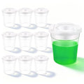 10 Pack No-Spill Paint Cups for Kids, Plastic Containers with Lids