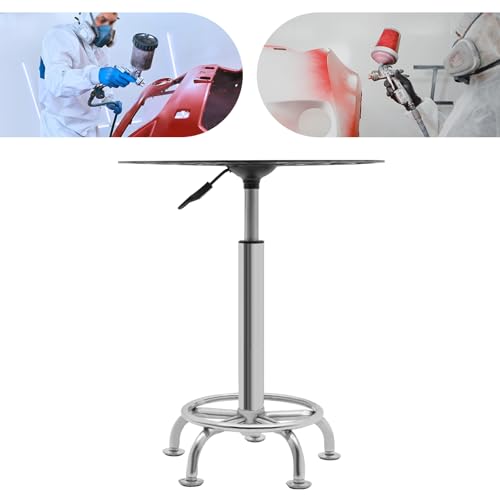 Spray Paint Rack, 23.6-31.5in 176.37lbs Rotating Paint Platform Rack Multi-Angle Lacquer Bench Adjustable Paints Spraying Stand Elevated Airbrush Table for Automotive Crafts Carving