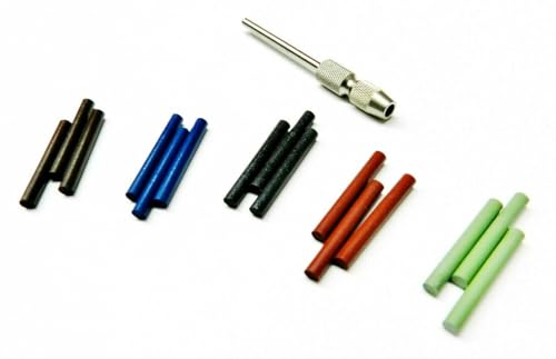 2mm Silicone Pin Polishing Points 15Pc Assortment of 5 Grades and Chuck Mandrel