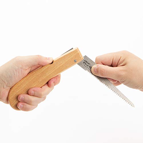 KAKURI Mini Folding Keyhole Saw 4", Small Japanese Pocket Hand Saw - style: Keyhole
