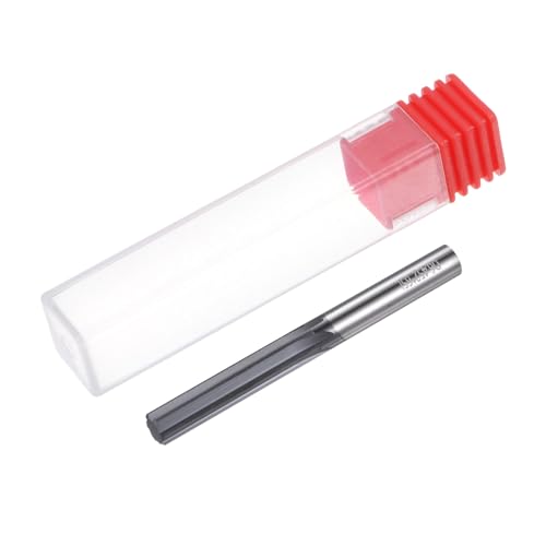 HARFINGTON Carbide Chucking Reamer 0.254"(6.45mm) Dia Straight Flute Straight Shank Machine Reamer Tool for Metal and Lathes CNC Machining Centers, Black - size: 0.254"