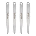 HARFINGTON 4pcs Metric Thickness Feeler Gauge 0.4mm Single Blade Oval Feeler Gauge 304 Stainless Steel Gap Measuring Tool for Repair Valve Guitar Spark Plug - size: 0.4mm
