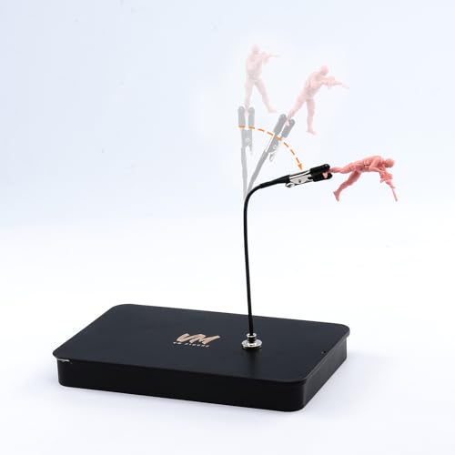 VM Model Painting Metal Magnetic Stand Base + 12PCS Magnetic Bendable Alligator Clip Sticks Set Modeling Tools for Hobby Model Parts Assembly, Airbrush Spraying, DIY Card Making