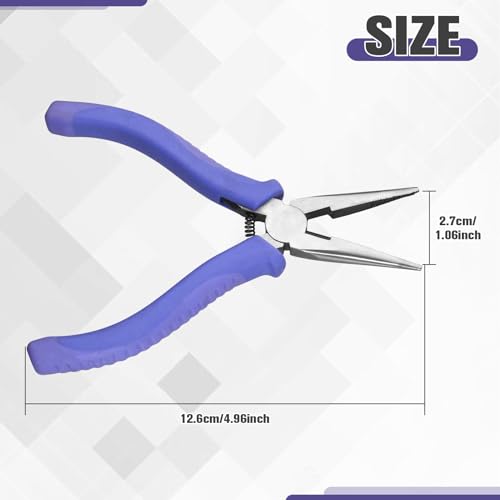 5 Inch Slim Long Nose Pliers, Chain Nose Pliers - size: 5" Slim Long Nose Pliers Serrated Jaw