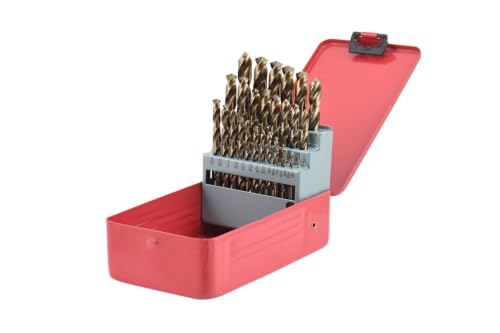 Shars 1/16-1/2" by 64ths M35 Cobalt Straw Finish Jobber Drill Set (29 PCS) 404-2260C P - size: 1/16-1/2", style: 29 pcs Cobalt