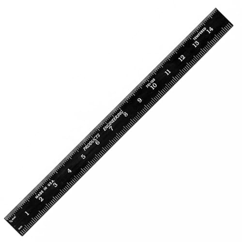 PEC Tools Metric Metal Ruler, 15CM, Made in USA - color: Black Chrome-Flexible, size: 150mm