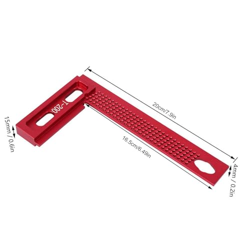Aluminum Alloy Woodworking Ruler 200mm
