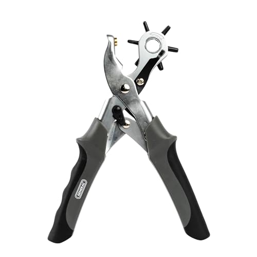 General Tools Revolving Punch Pliers 73 - 6 Multi-Hole Sizes For Leather, Rubber, & Plastic - Hobbies & Crafts