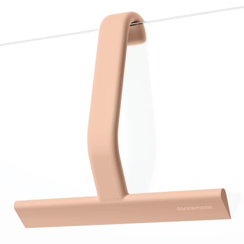 dancemoon JustHang Shower Squeegee with Built-in Hook, 10-Inch Terracotta - color: Terracotta, size: 10 Inches