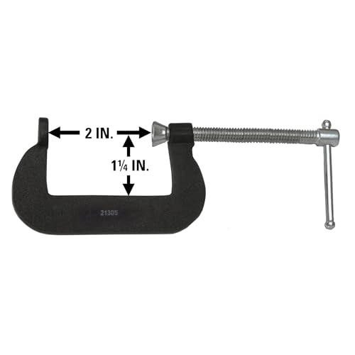 Wilton Super-Junior C-Clamp, 2" Opening, 1-1/4" Throat, 875 Lbs. Clamping Force (Model 54)